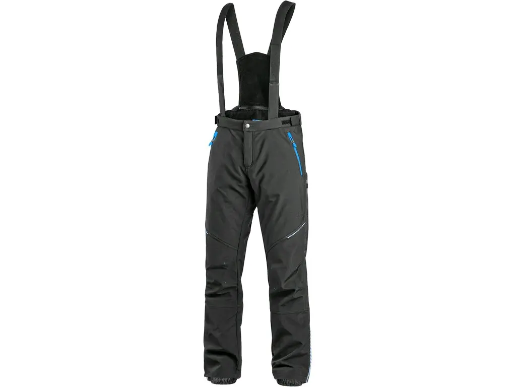Kalhoty CXS TRENTON, zimní softshell, pánské, černo-modré, vel. 50